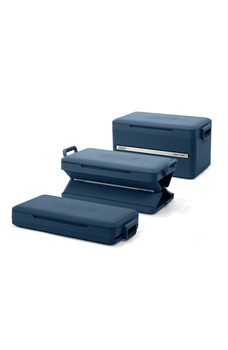 Coleman Snap 'N Go 35-Quart Collapsible Hard Cooler, Alternate, color, Sapphire Blue