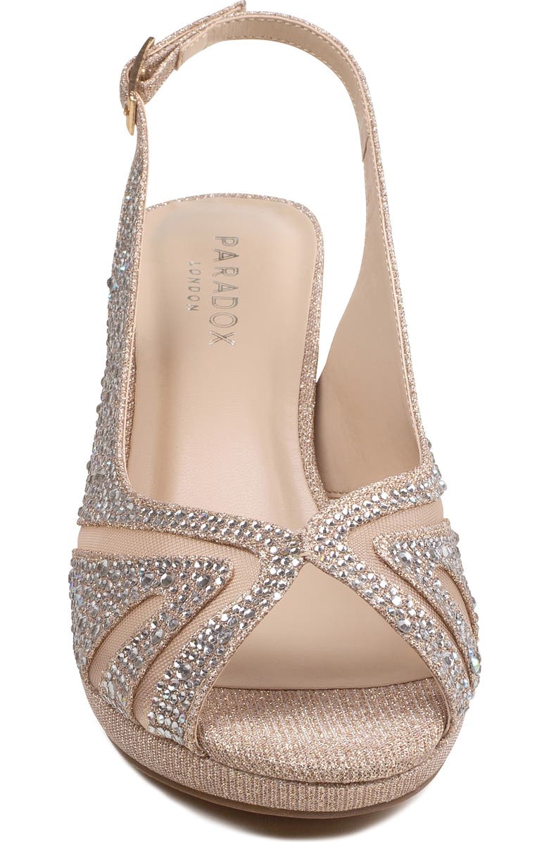 Paradox London Pink Linda Slingback Peep Toe Pump, Alternate, color, Champagne