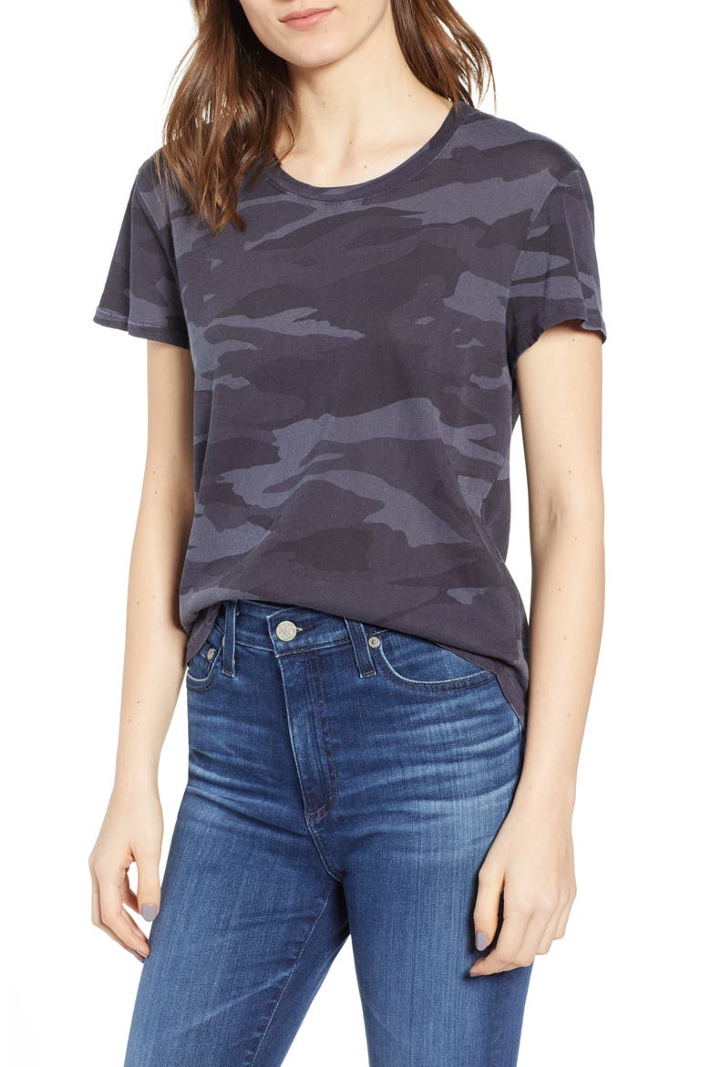Camo Print Tee, Main, color, VINTAGE INK