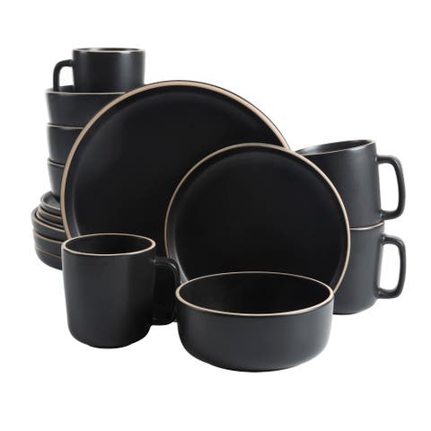 Zuma 16-Piece Matte Stoneware Dinnerware Set