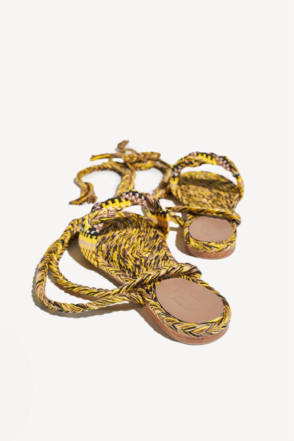 Amambaih Paula Sandals, Alternate, color, Yellow