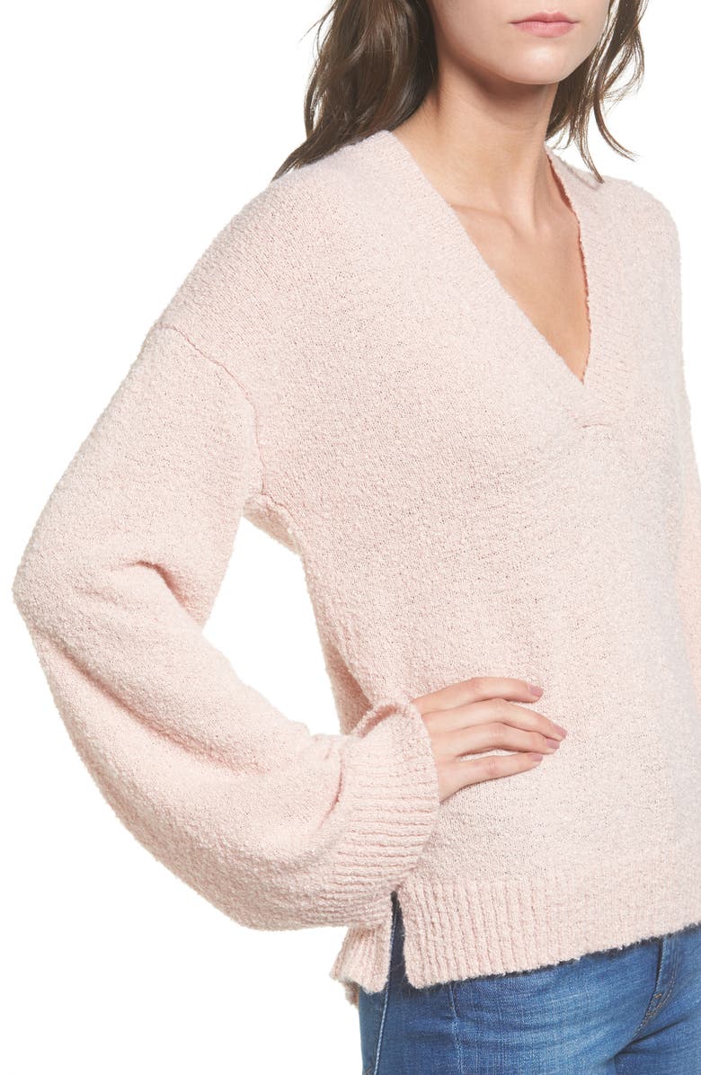 BP. Bouclé V-Neck Sweater, Alternate, color, 