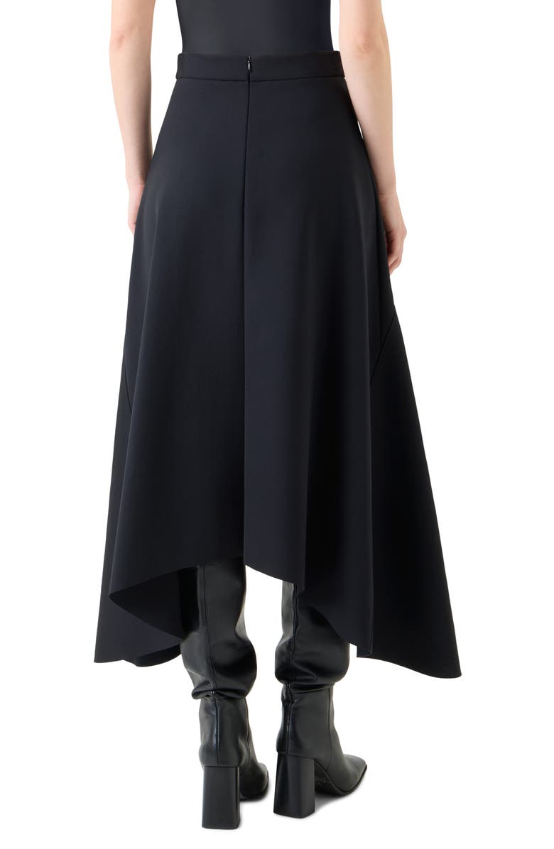 Akris punto Handkerchief Hem Knit Skirt, Alternate, color, Black