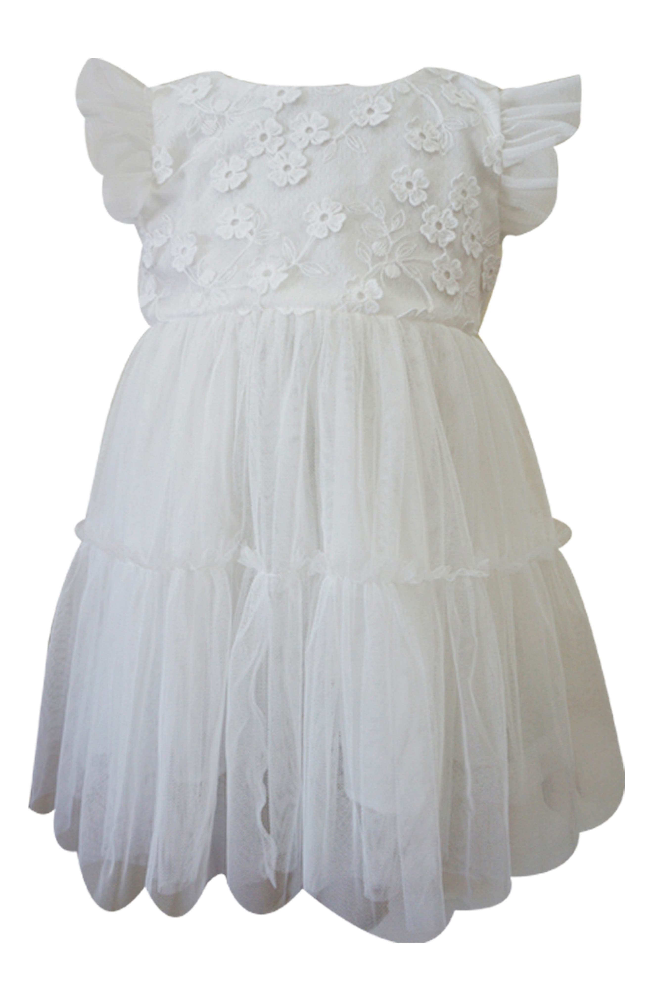 Popatu Kids' Floral Appliqué Party Dress