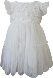Popatu Kids' Floral Appliqué Party Dress
