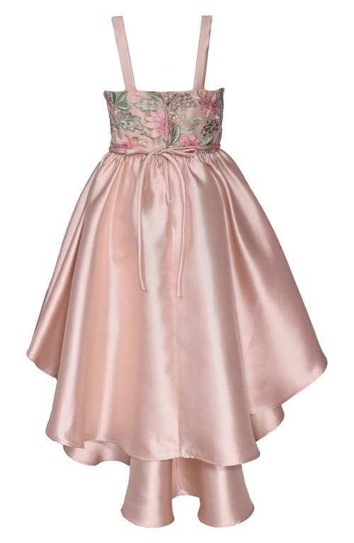 Iris & Ivy Kids' Embroidered Floral High-low Party Dress In Pink