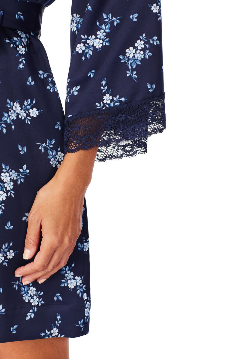 Lauren Ralph Lauren Satin Wrap Short Robe, Alternate, color, 