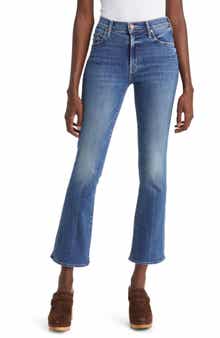 MOTHER The Outsider High Waist Ankle Bootcut Jeans