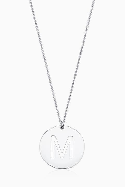 Say My Name Initial Pendant Necklace in Sterling Silver