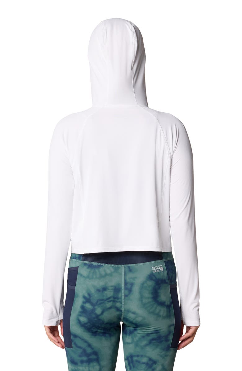 Mountain Hardwear Crater Lake Crop Half Zip Hoodie, Alternate, color, Fogbank