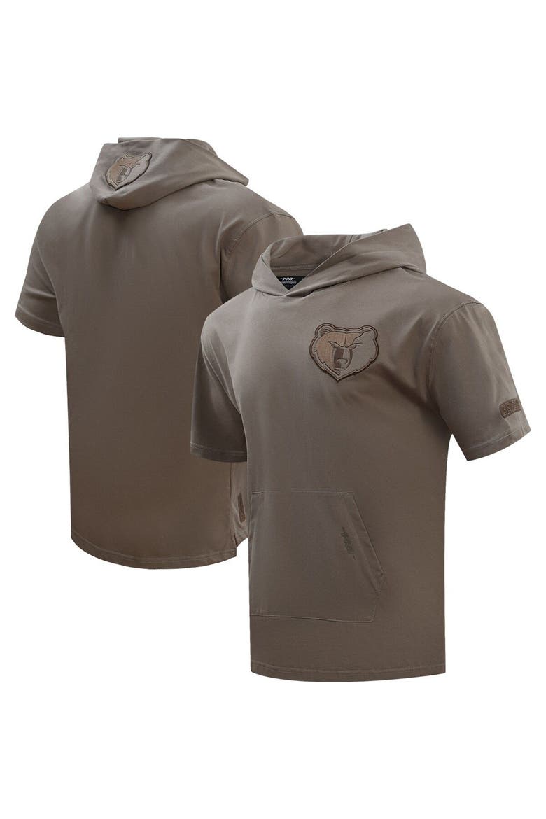 Men's Pro Standard Brown Memphis Grizzlies Neutrals Short Sleeve Pullover Hoodie, Main, color, Brown