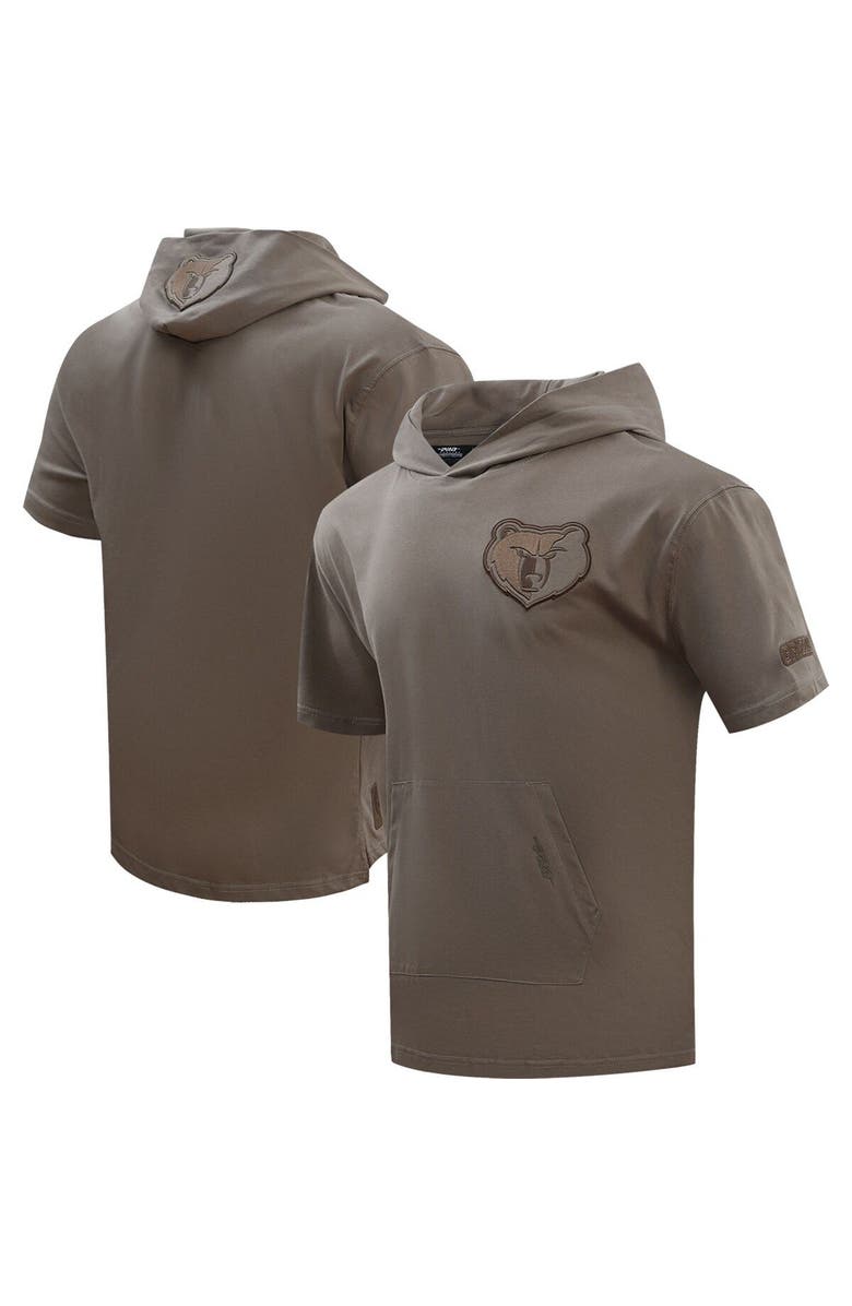 PRO STANDARD Men's Pro Standard Brown Memphis Grizzlies Neutrals Short Sleeve Pullover Hoodie, Main, color, Brown