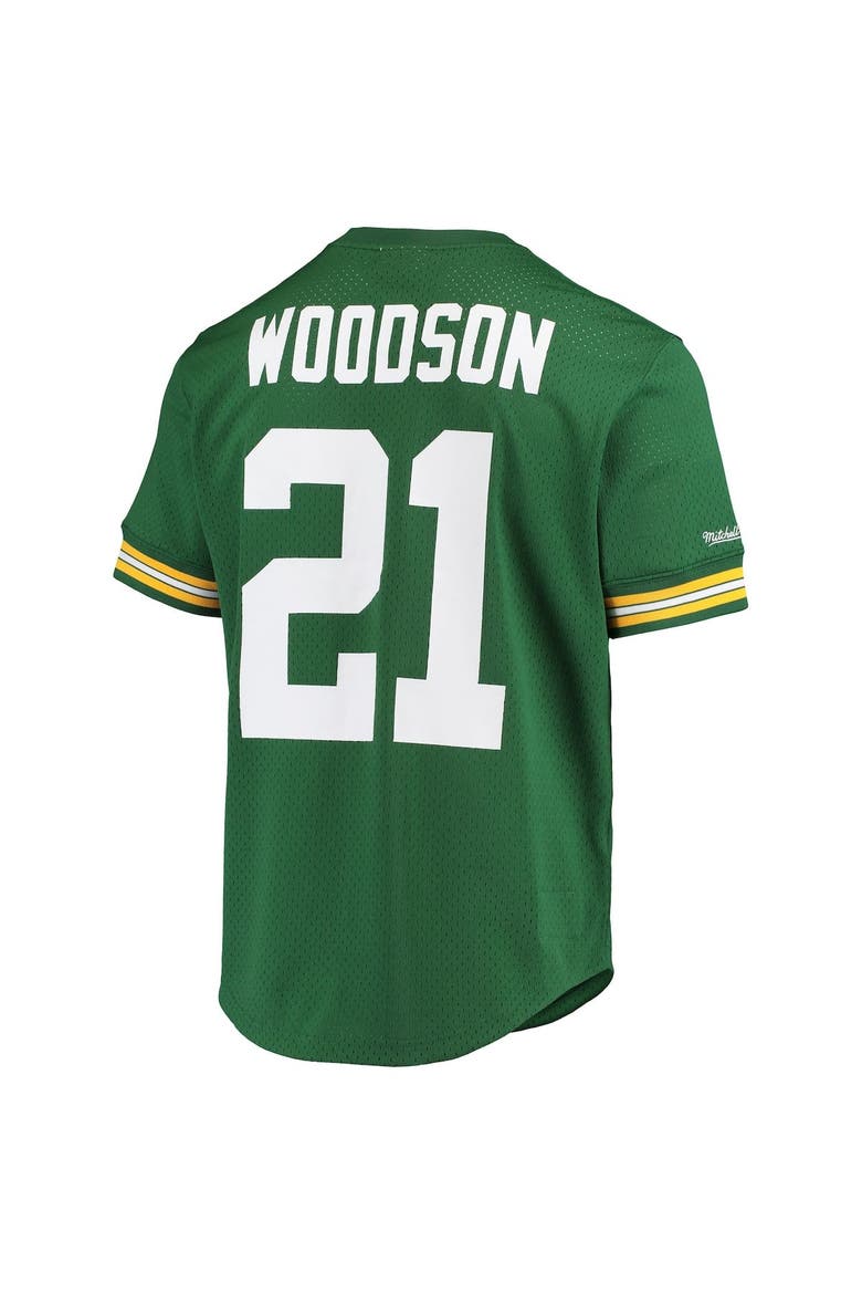 Men's Mitchell & Ness Charles Woodson Green Green Bay Packers Super Bowl XLV Retired Player Name & Number Mesh Top, Alternate, color, Green