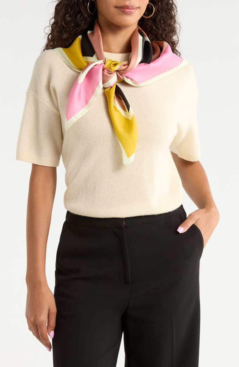 Nordstrom Printed Square Silk Scarf, Main, color,