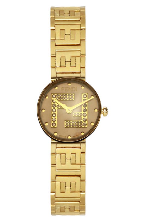 Forever Fendi Diamond Pavé Swiss Quartz Bracelet Watch, 19mm - 0.12 ctw