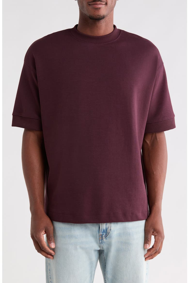 Heavyweight Crewneck T-Shirt, Main, color, WINE