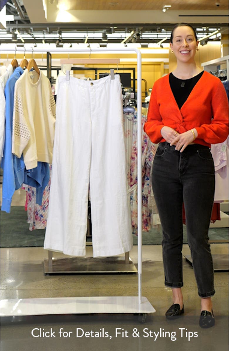 The Zoe Relaxed Wide Pant Linen Pants, sales video thumbnail