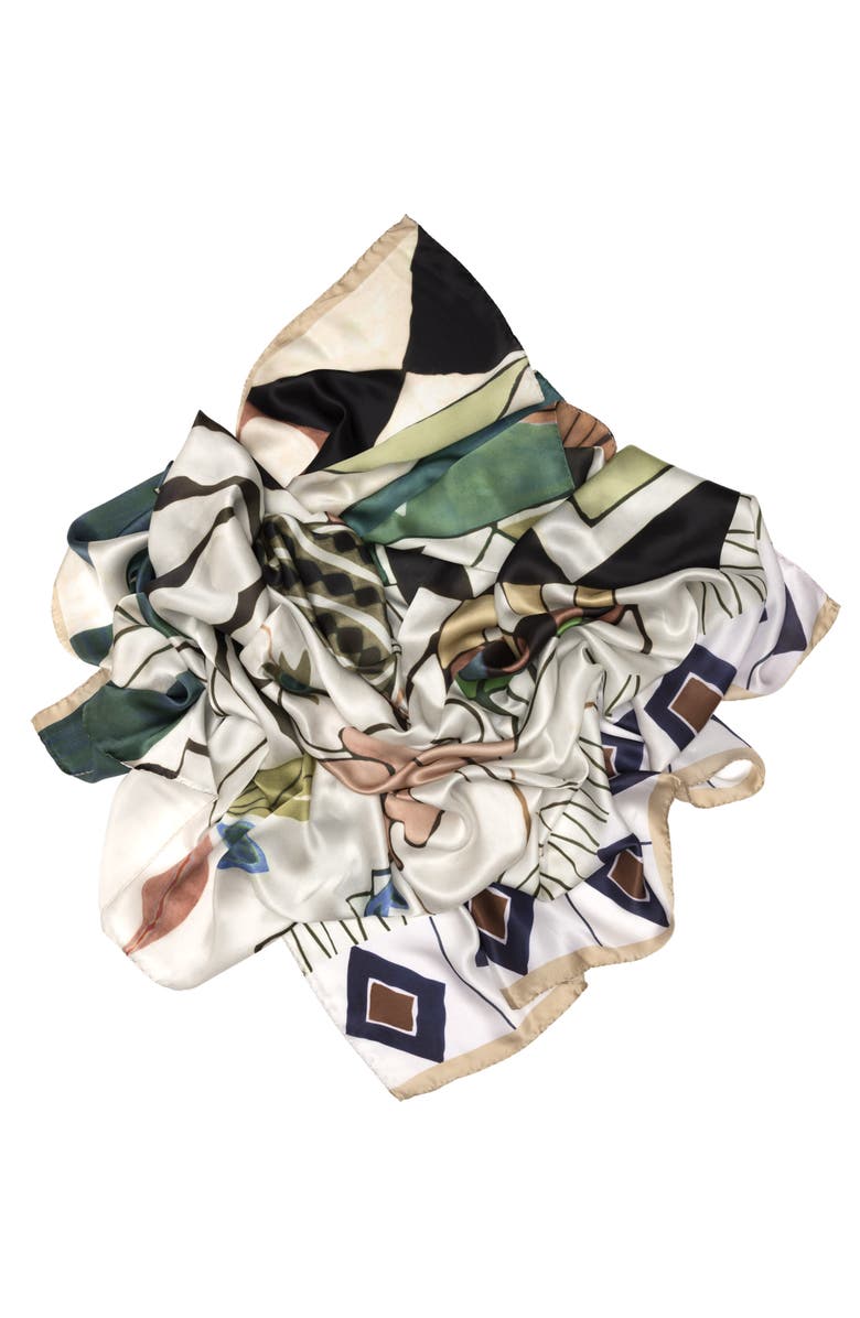 Elizabetta Lydia - Silk Scarf Shawl for Women, Alternate, color, White