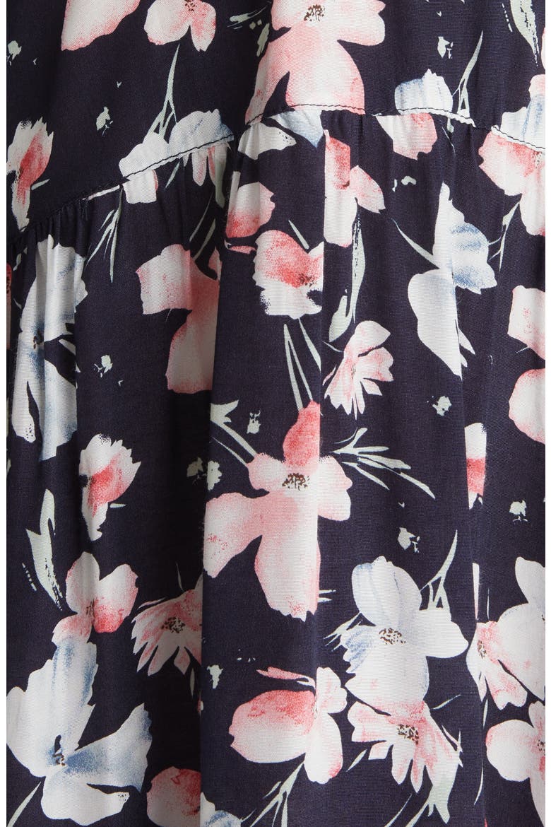 Floral Faux Wrap Maternity Maxi Dress, Alternate, color, NAVY