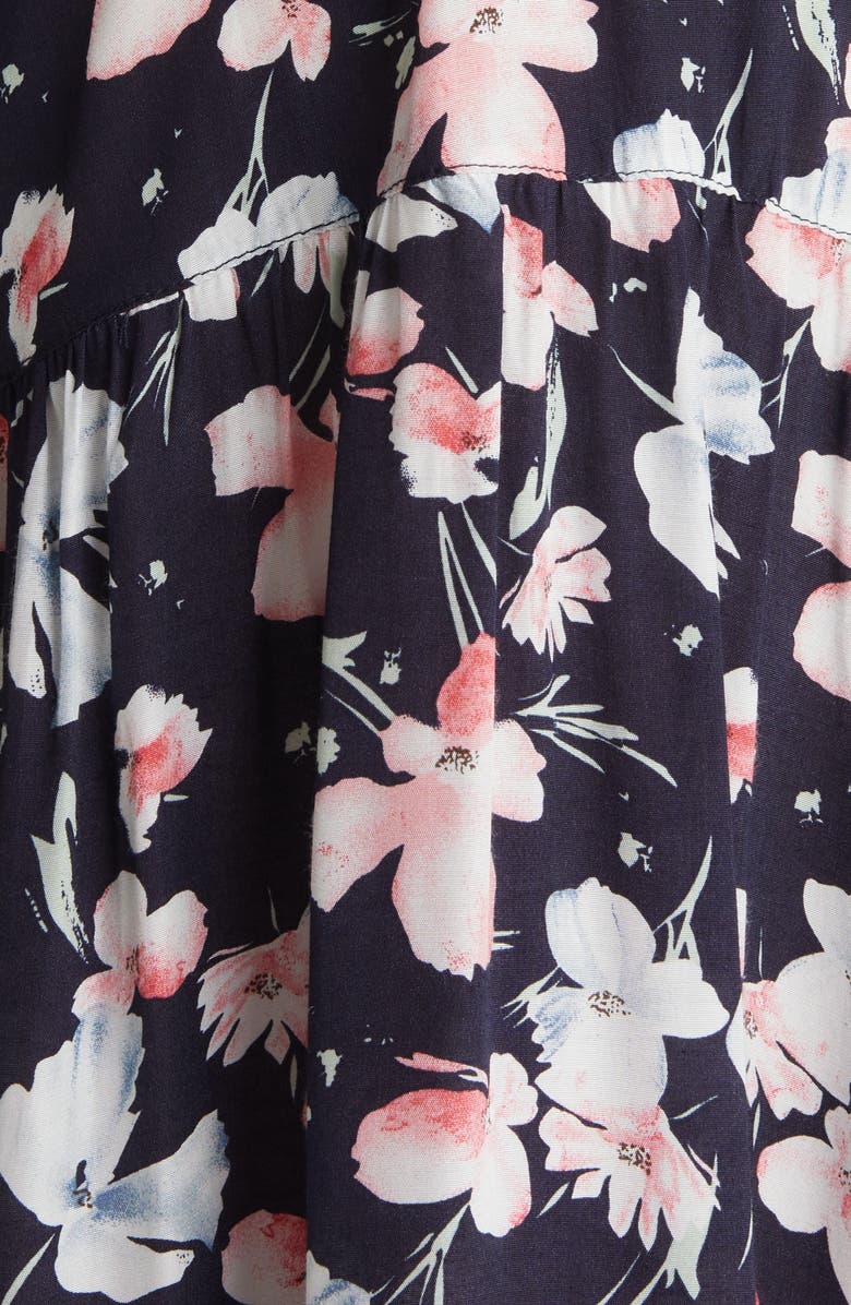 Angel Maternity Floral Faux Wrap Maternity Maxi Dress, Alternate, color, Navy