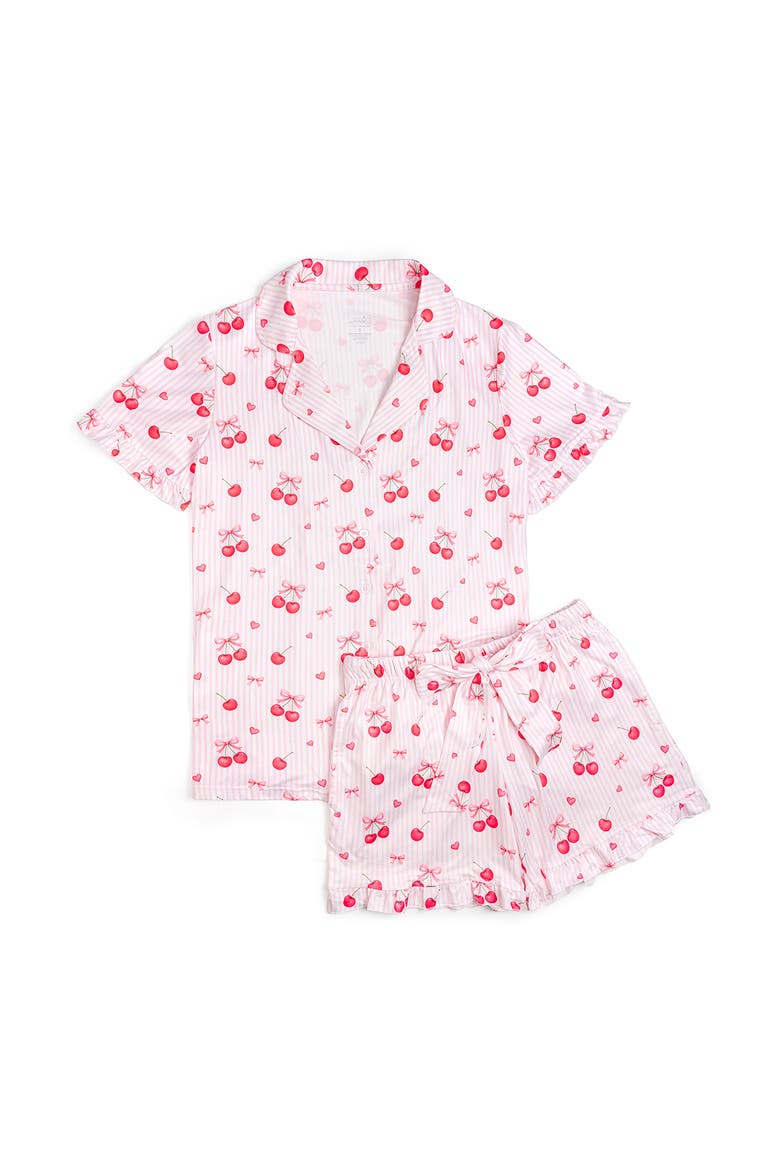 Cherry Bows Women's Lounge Set, Main, color, Soft Pink