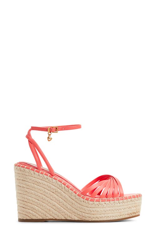 Ted Baker London Arabella Platform Wedge Sandal In Coral