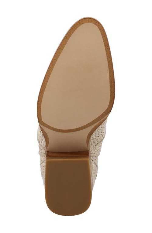 Mia Jenah Woven Cowboy Boot In Bone