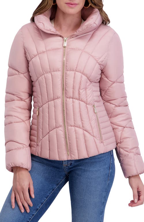 Kensie Hooded Puffer Jacket in Rose  product