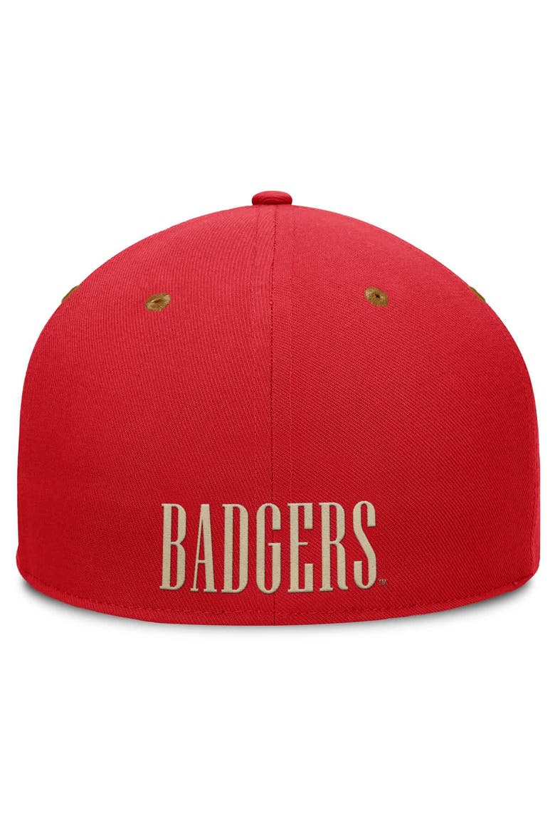 Men's Fanatics Red/Brown Wisconsin Badgers NoBo Fitted Hat, Alternate, color, Red
