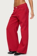EDIKTED Roman Slouchy Low Rise Wide Leg Jeans