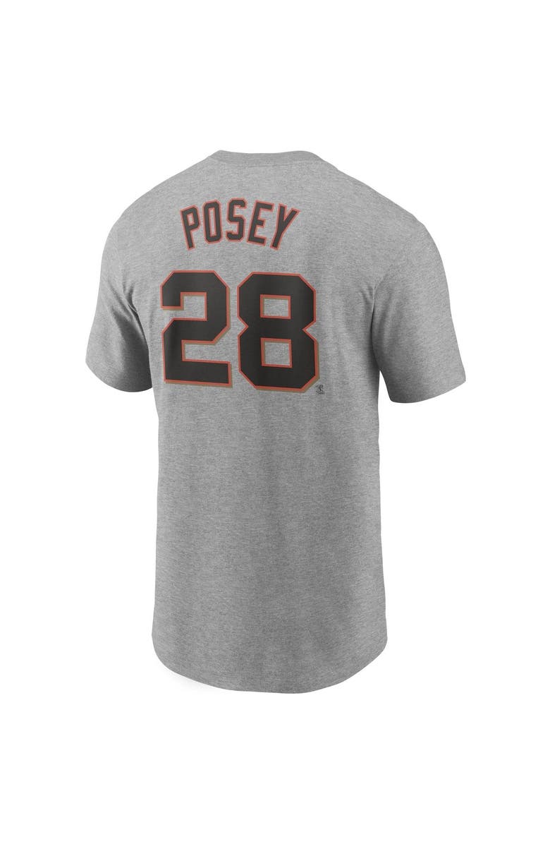 Nike Men's Nike Buster Posey Gray San Francisco Giants Name & Number T-Shirt, Alternate, color,