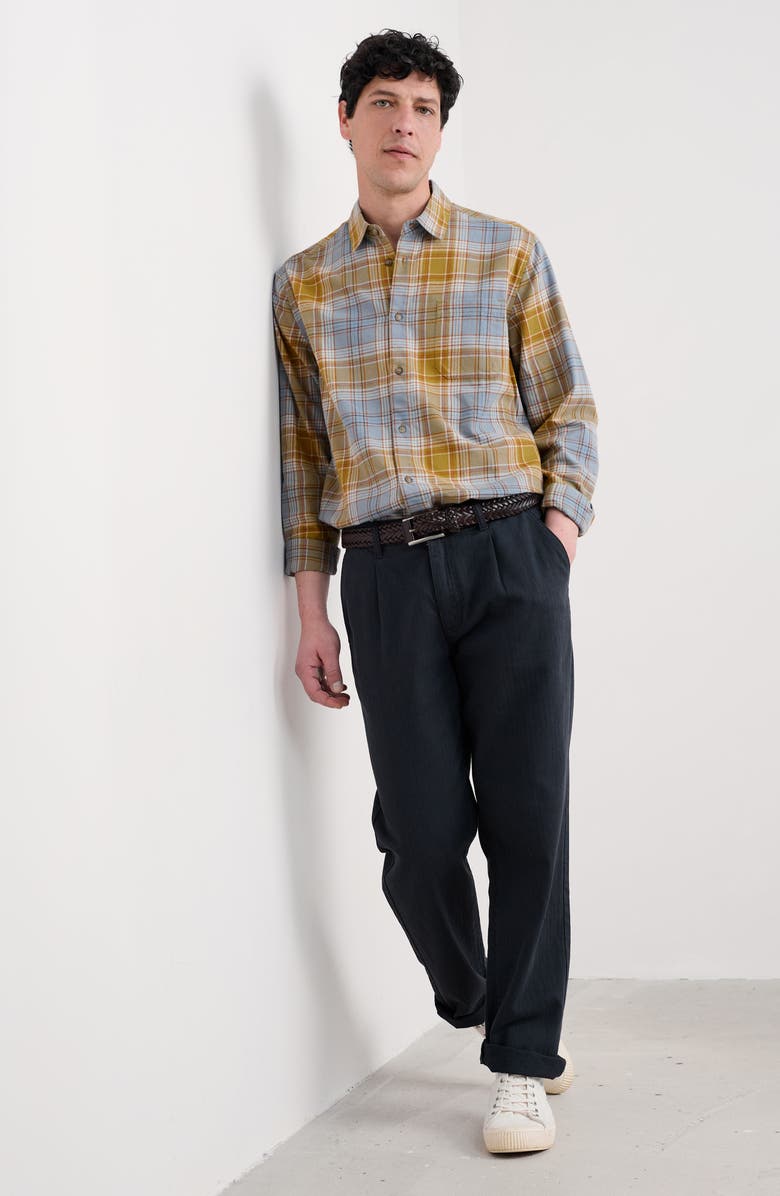 Seasalt Cornwall Fathomer Plaid Flannel Button-Up Shirt, Alternate, color, Summer Isle Pear