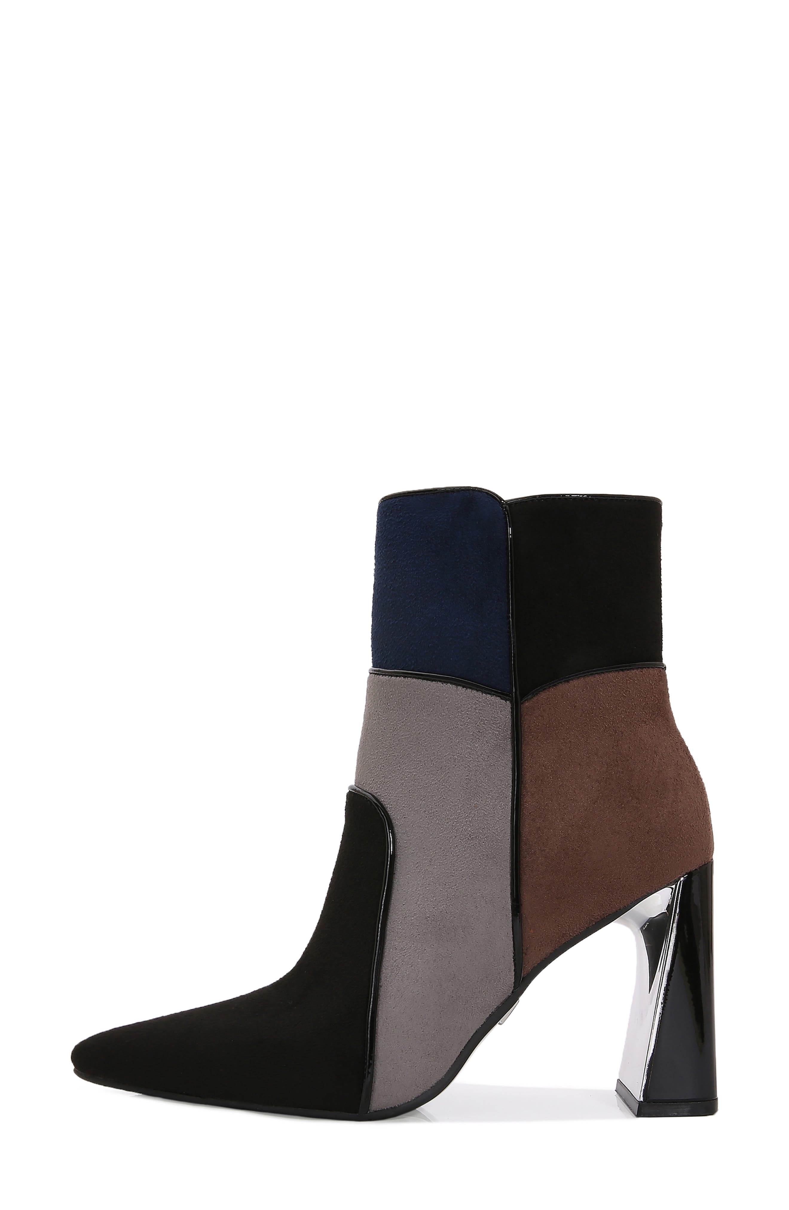 Fina Faux Suede Bootie, Alternate, color, BLACK MULTI