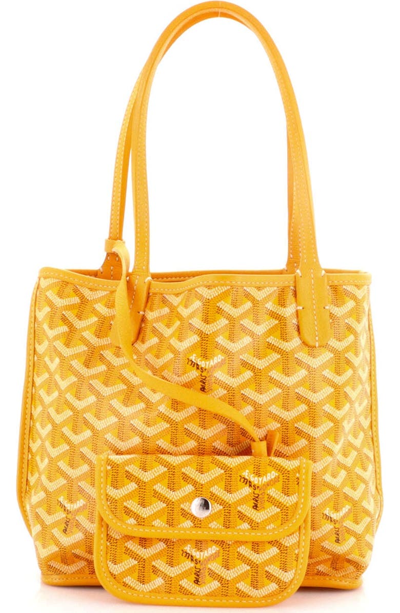 Pre-Owned Goyard Anjou Reversible Tote Coated Canvas Mini, Alternate, color, Yellow