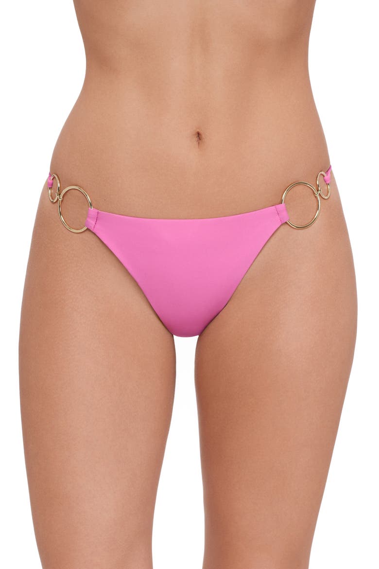 Ring Bikini Bottoms, Main, color, NEON PINK