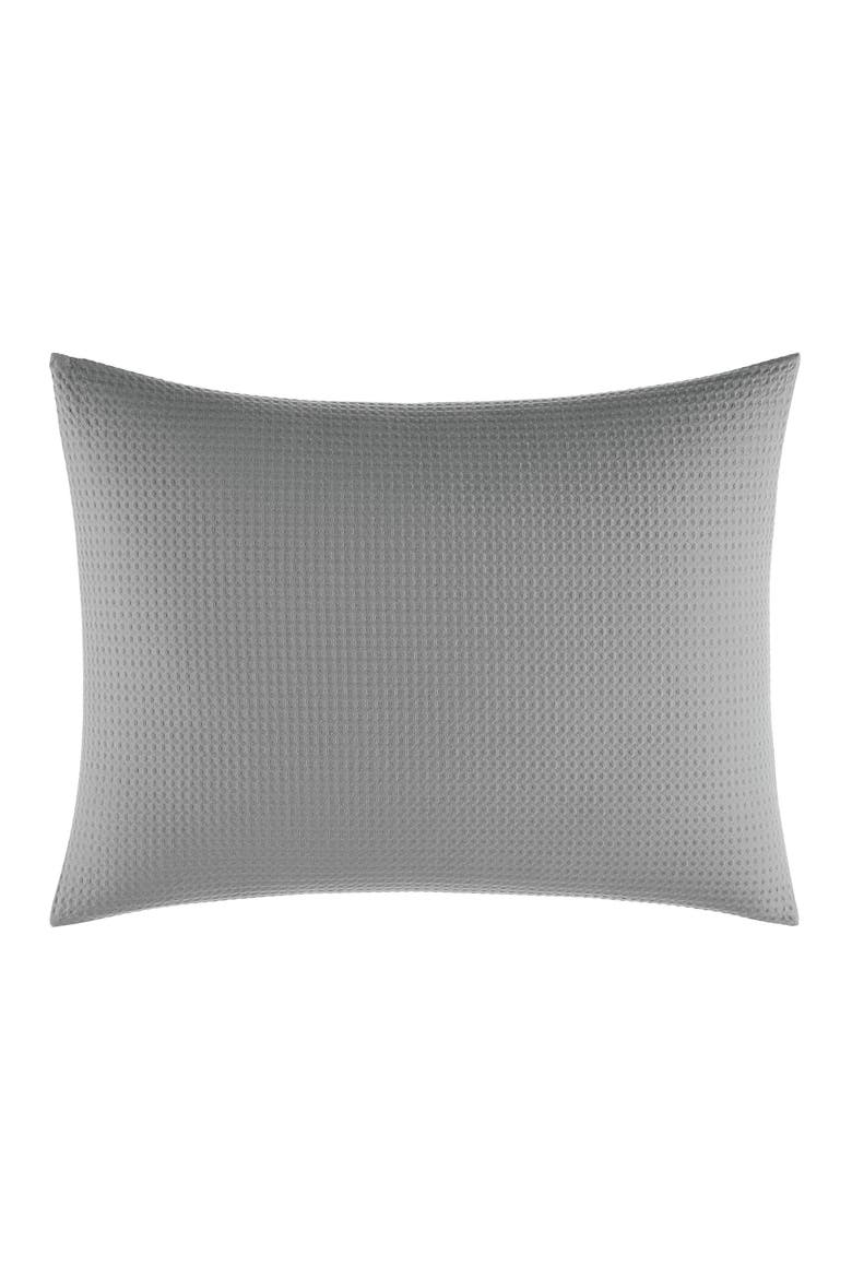 Waffle Piqué Duvet Cover & Sham Set, Alternate, color, PEWTER