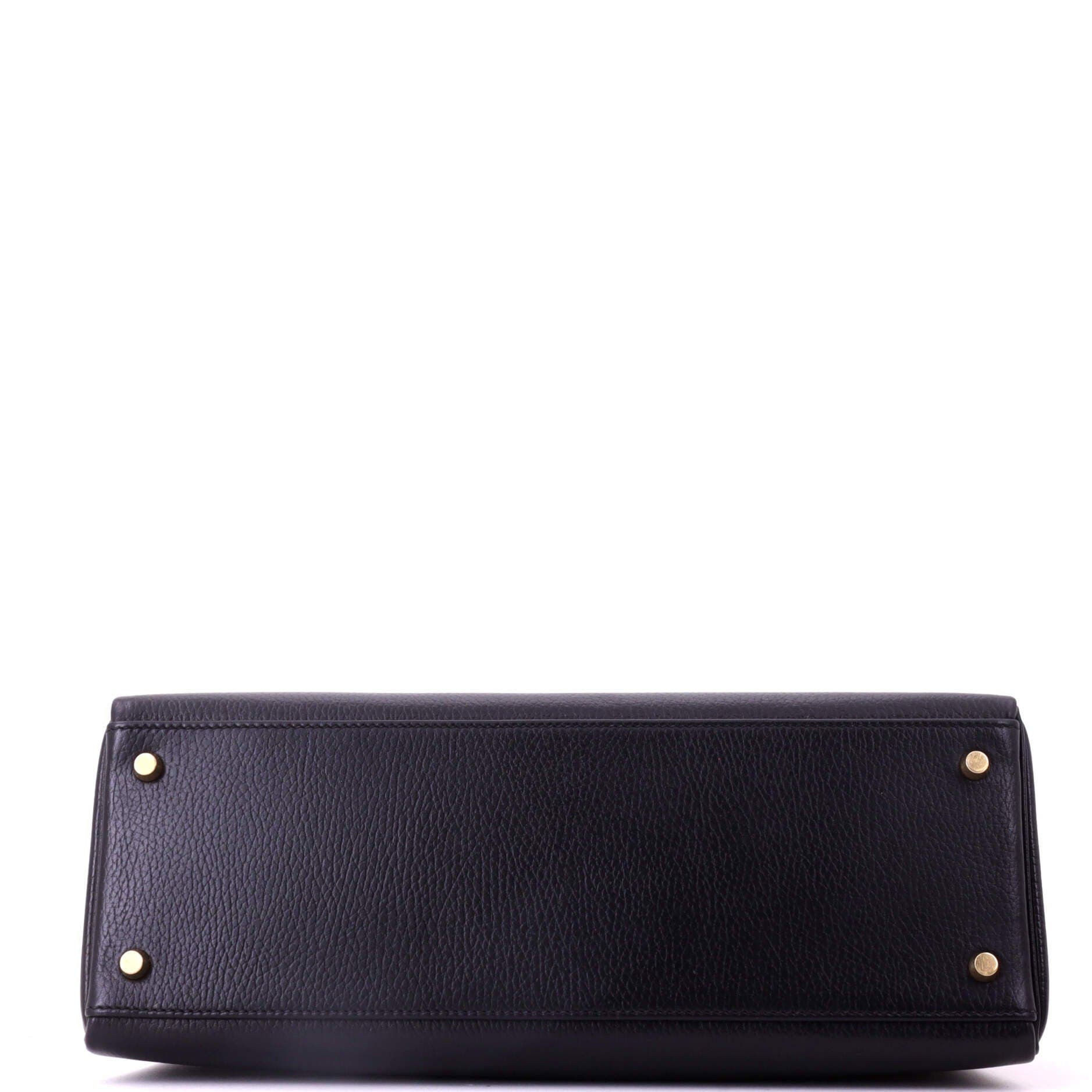Kelly Handbag Black Ardennes with Gold Hardware 35, Alternate, color, Black