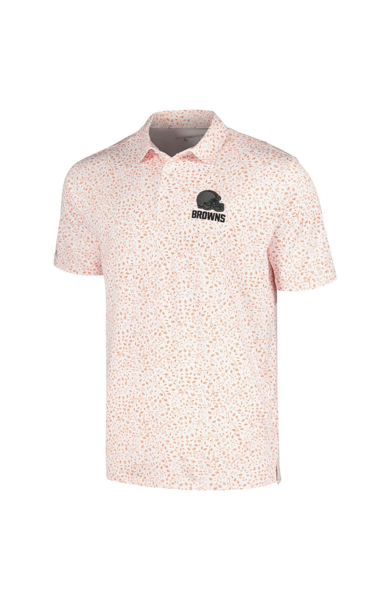 ANTIGUA Men's Antigua White/Orange Cleveland Browns Motion Polo, Alternate, color, White