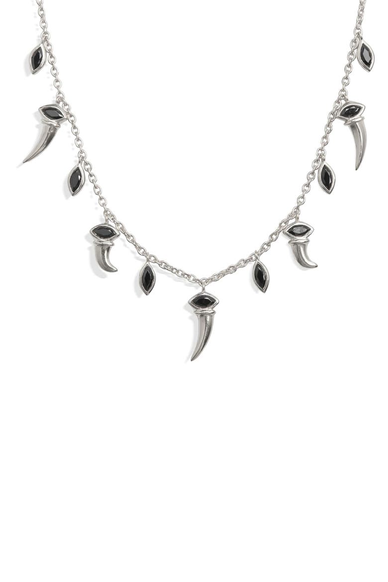 x Jhené Aiko Saber-Tooth Layering Necklace, Main, color, 925 STERLING SILVER