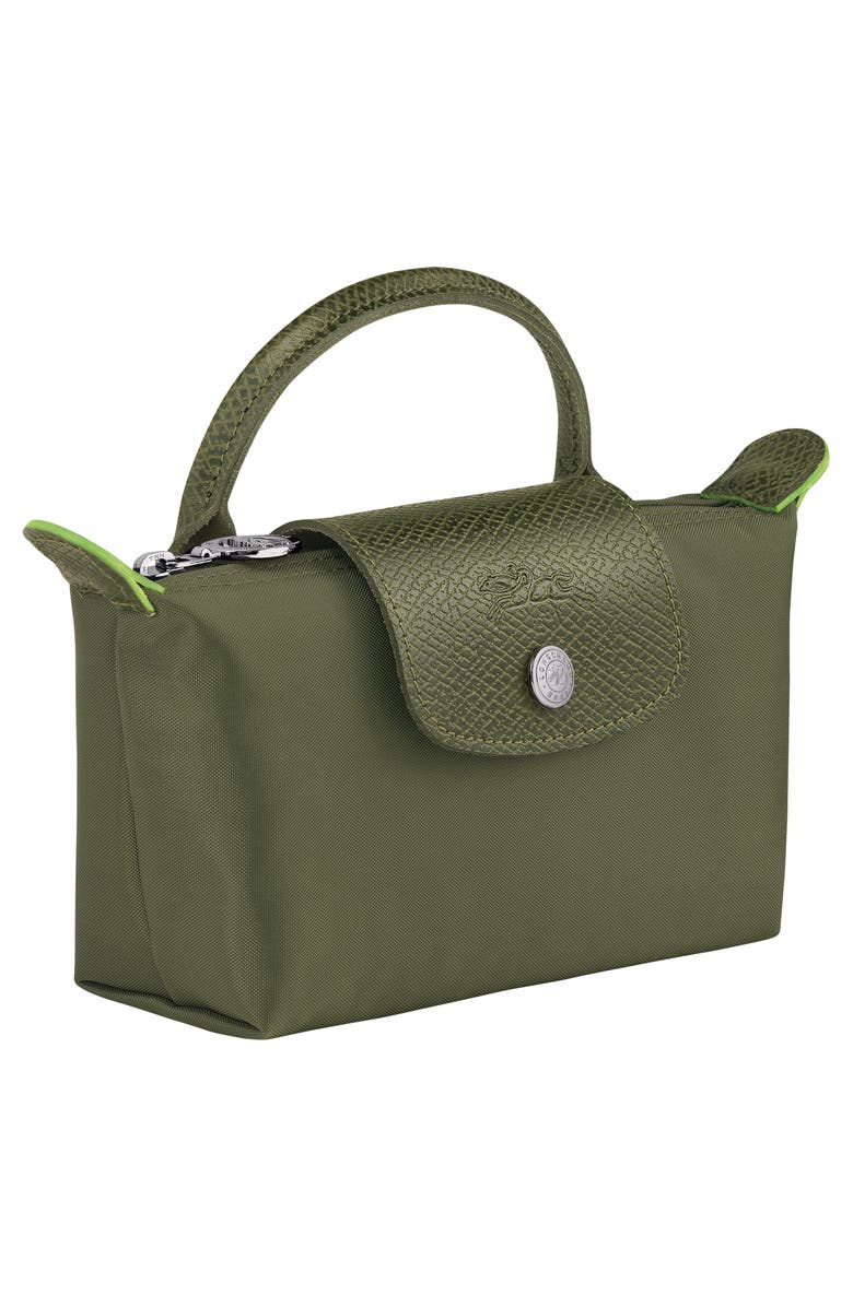 Longchamp Le Pliage Green Recycled Canvas Cosmetics Case, Alternate, color,
