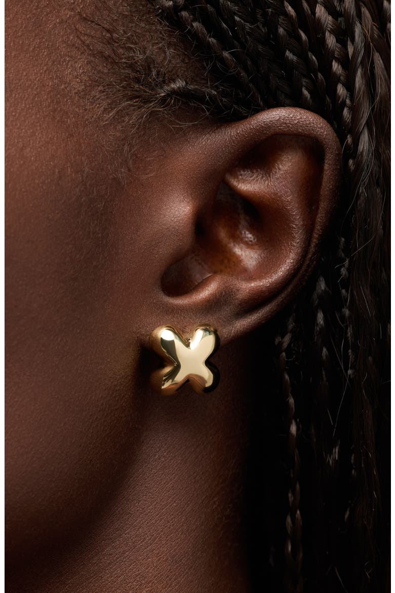 Cassia Stud Earrings, Alternate, color, GOLD / SILVER
