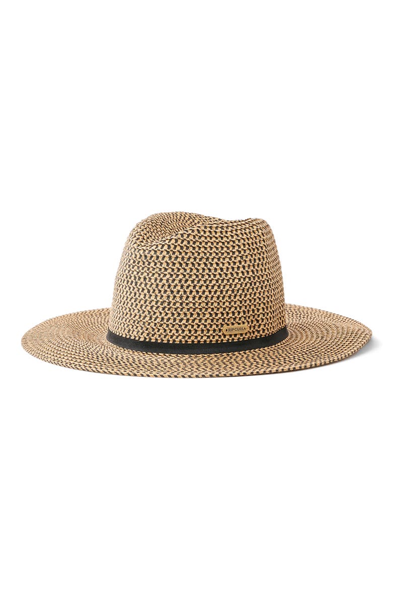 Classic Surf Straw Panama Hat, Main, color, BLACK/ TAN