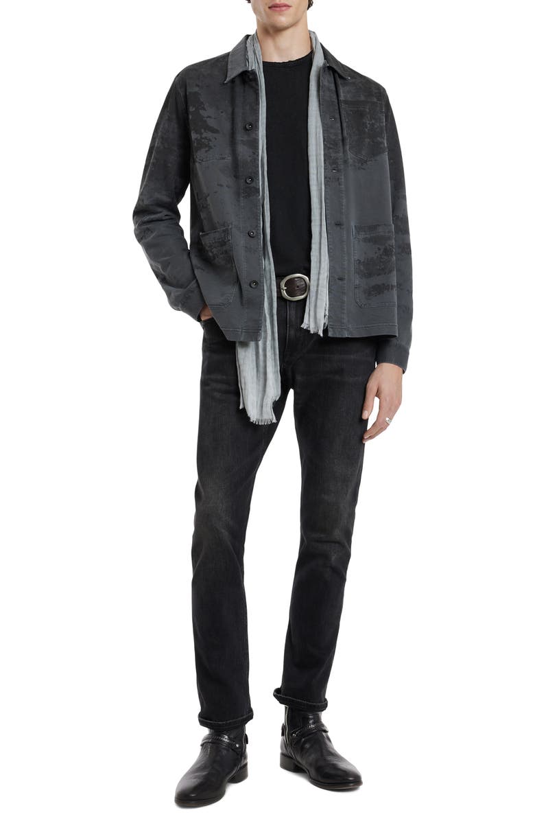 John Varvatos Brighton Organic Cotton French Terry Chore Jacket, Alternate, color, 