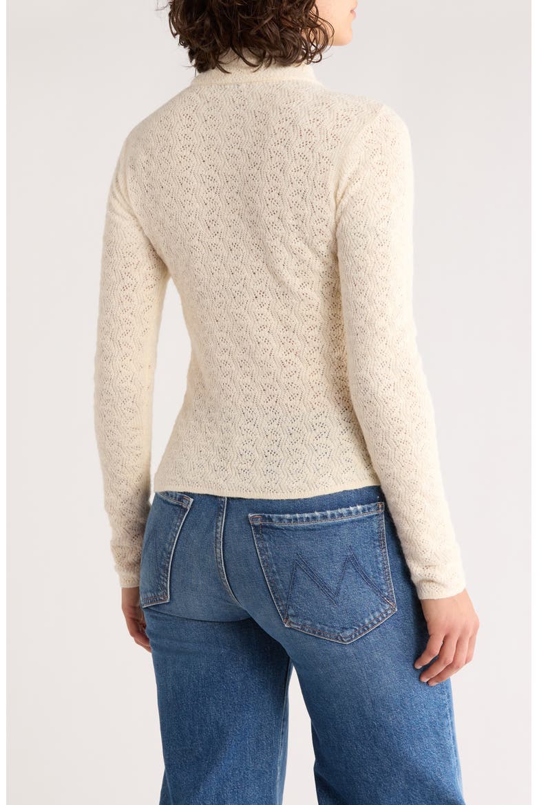 Lucia Pointelle Stitch Mock Neck Sweater, Alternate, color, OAT