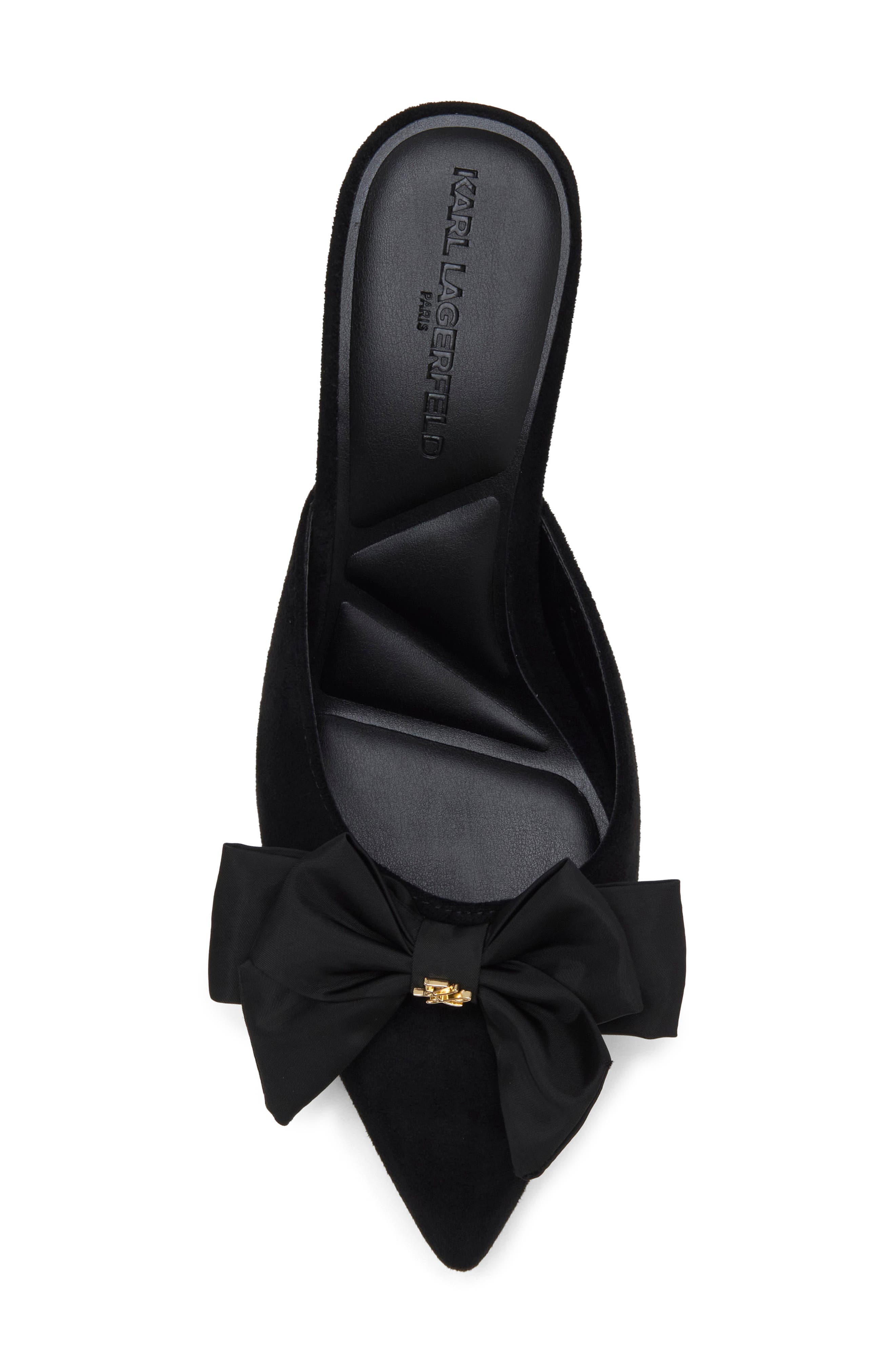 Lantern Pointed Toe Mule, Alternate, color, BLACK