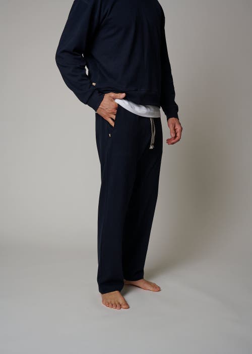 Leisure Lab Cotton Lounge Pant In Lapis