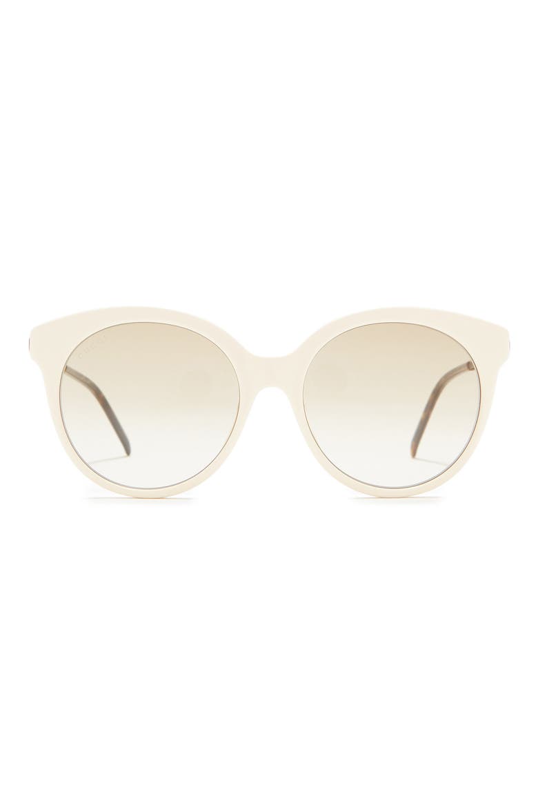 55mm Round Sunglasses, Main, color, IVORY GOLD BROWN/ GBN
