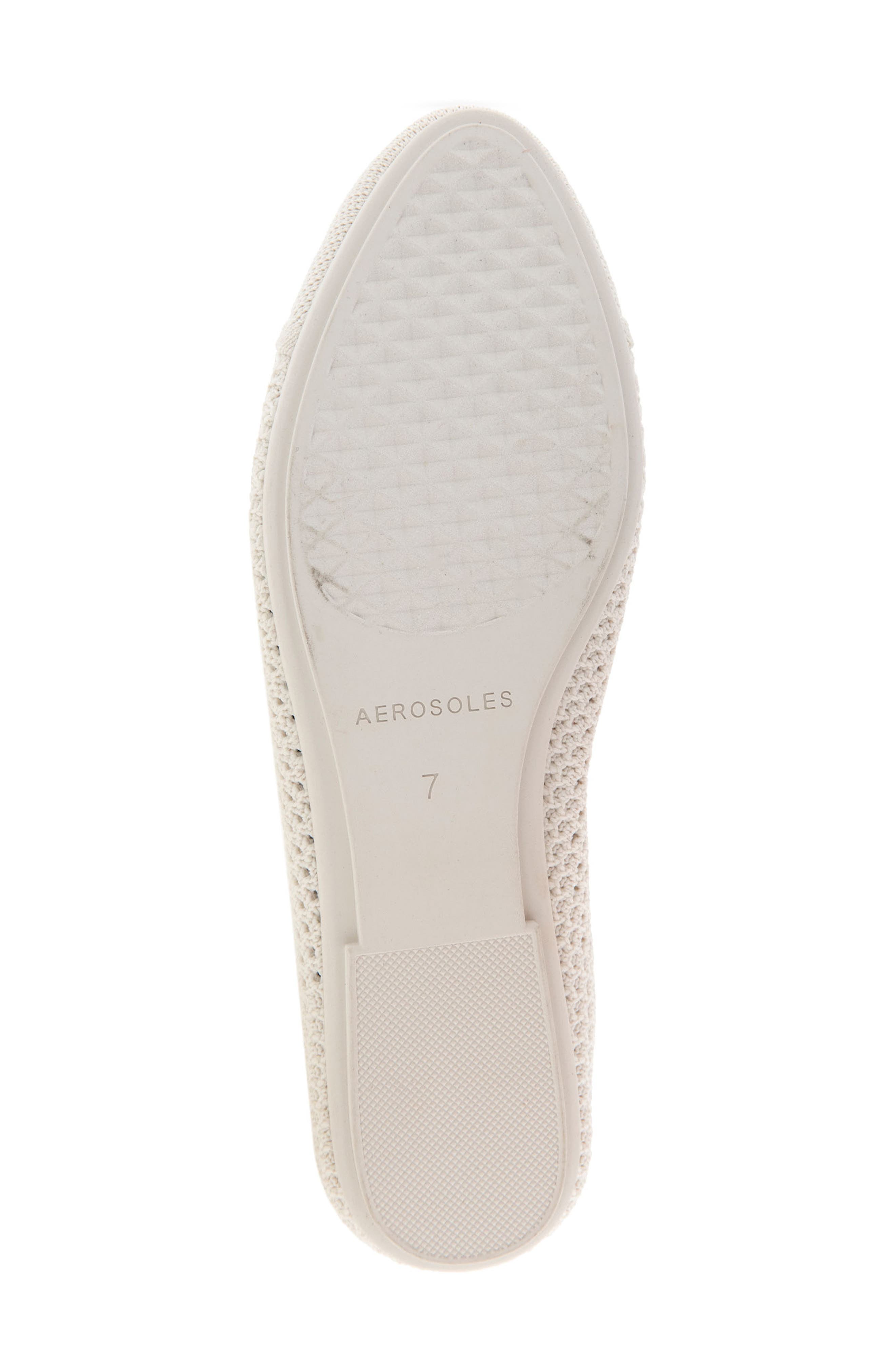 Annelie Open Knit Flat, Alternate, color, EGGNOG KNIT FABRIC