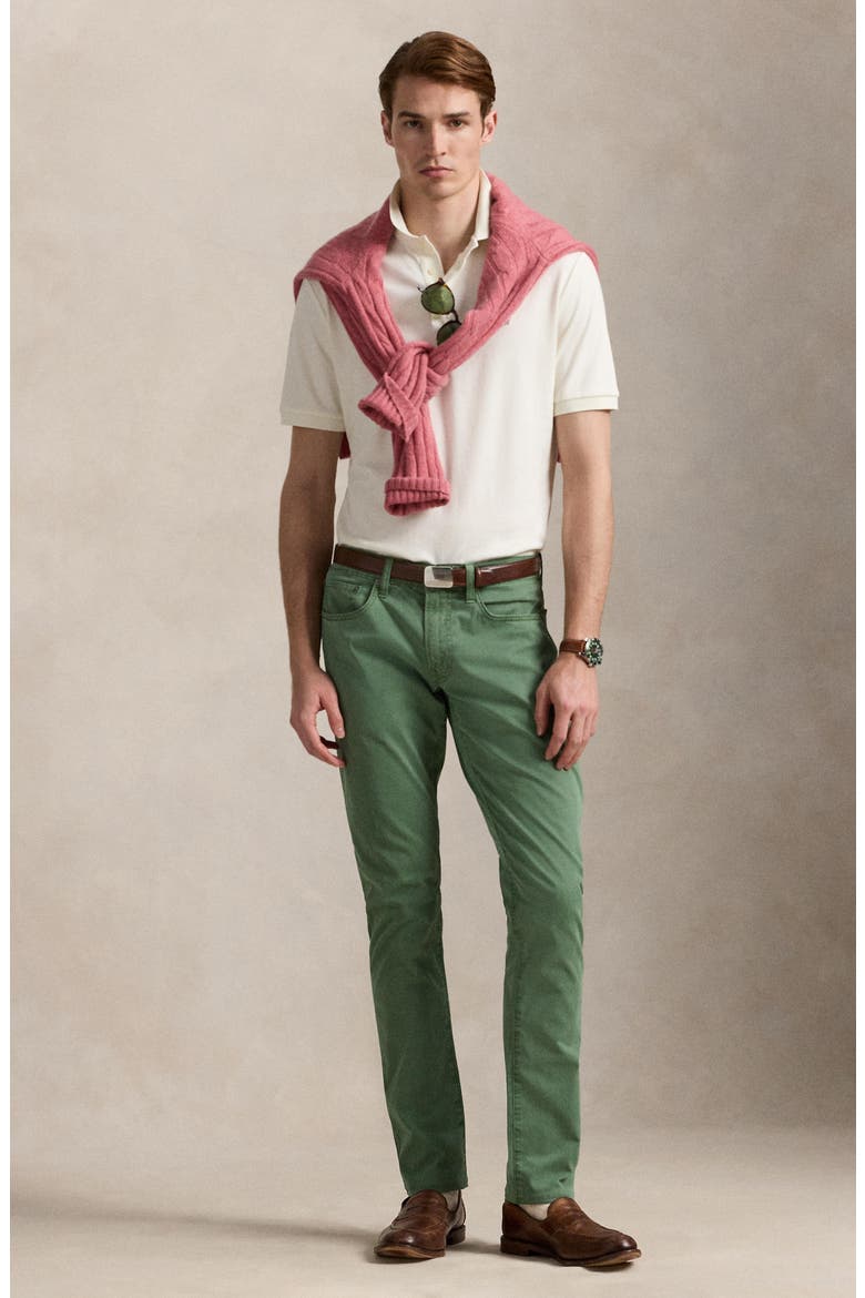 Classic Fit Solid Cotton Polo, Alternate, color, PALE CREAM