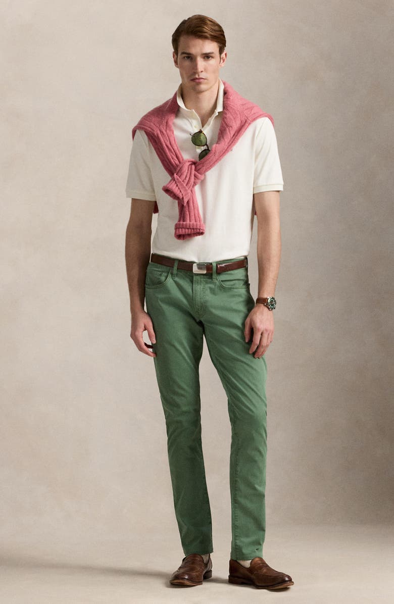 Polo Ralph Lauren Classic Fit Solid Cotton Polo, Alternate, color, Pale Cream